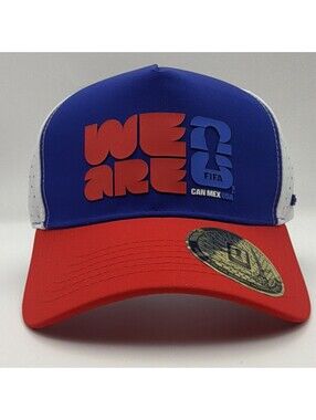 FIFA World Cup 2026 Hat Snapback WE ARE 26 Trucker Mesh Cap NWT Red White Blue⚽️